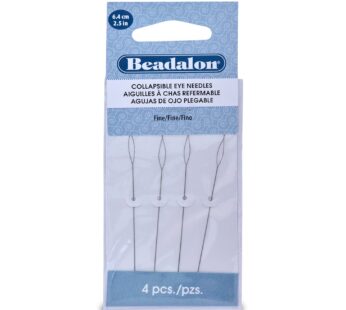 Beadalon 700F-102 Collapsible Eye Needles 2.5-Inch Fine 4 Pack