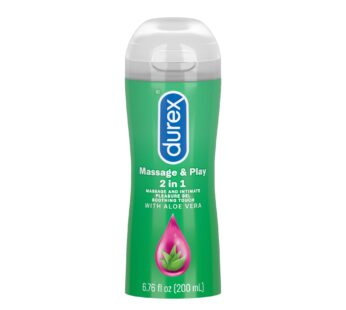 Durex Water Based Lube for Sex, Touch & Play Personal Lubricant with Aloe Vera, Anal Lube