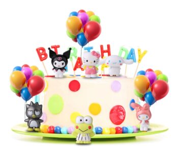 6 Pack Cute Cartoon Birthday Cake Topper, Kids Birthday Party Supplies Decorations,Bouquet