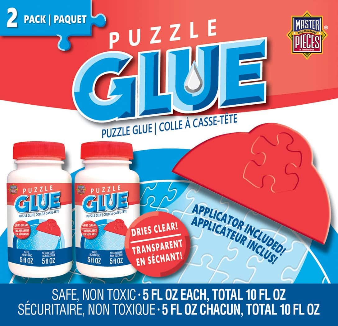 MasterPieces Puzzle Glue and Wide Plastic Spreader 5oz - Pack - Jigsaw Puzzle Saver Clear