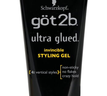 Got2b Ultra Glued Invincible Styling Hair Gel, 6 Ounces (Pack of 2)