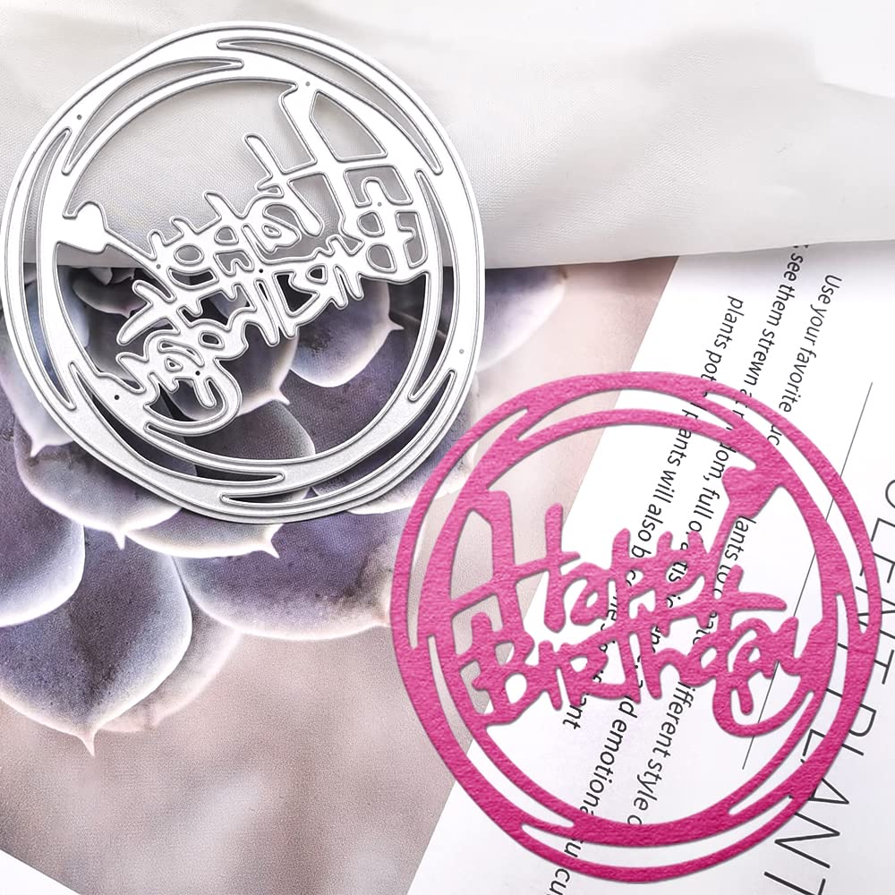 4 Set Die Cuts for Card Making, FineGood Happy Birthday Cutting Dies Card Making Supplies - Image 5