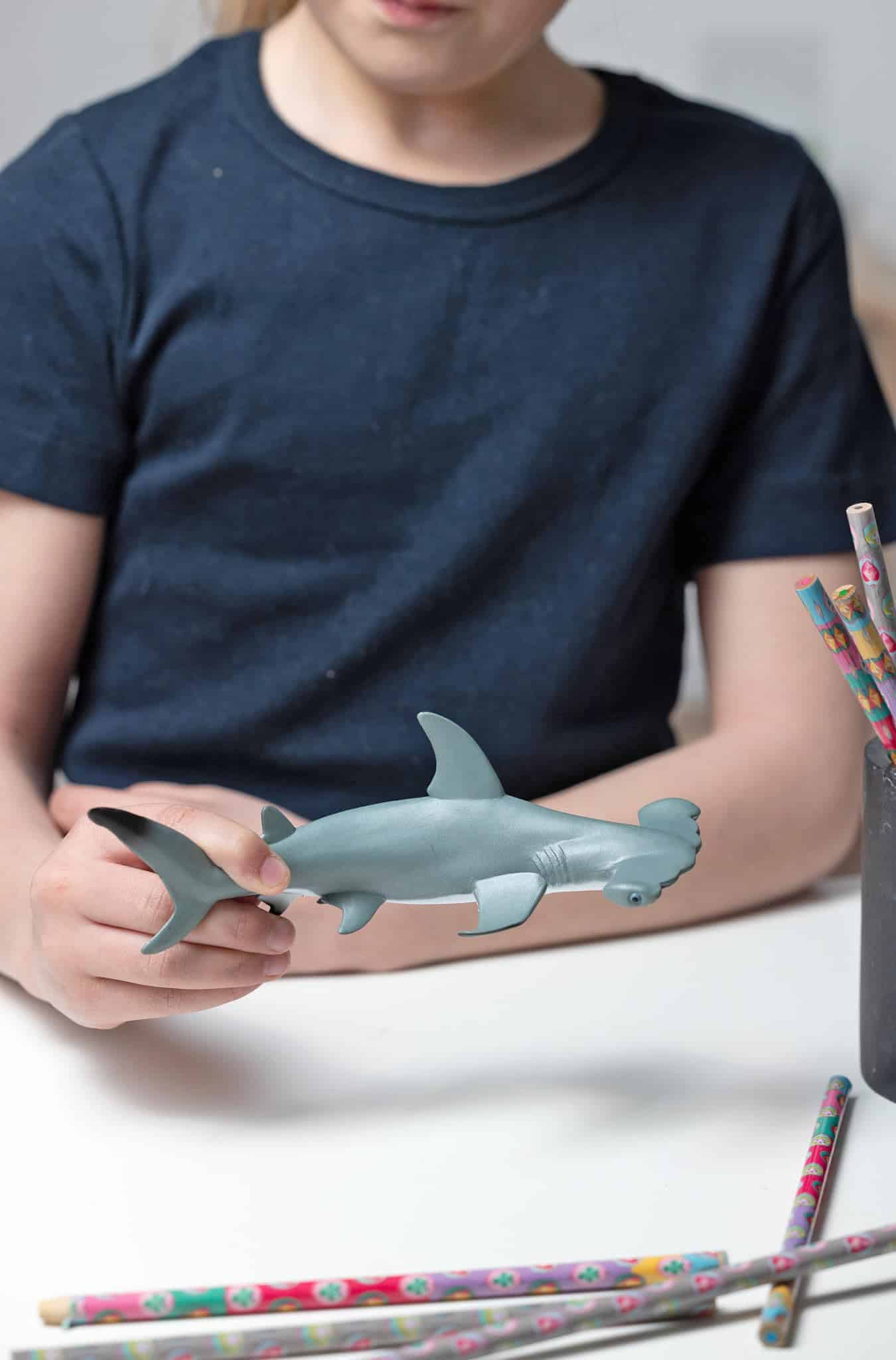 Papo - hand-painted - figurine - Marine Life - Hammerhead Shark Figure-56010 - Collectible - Image 7