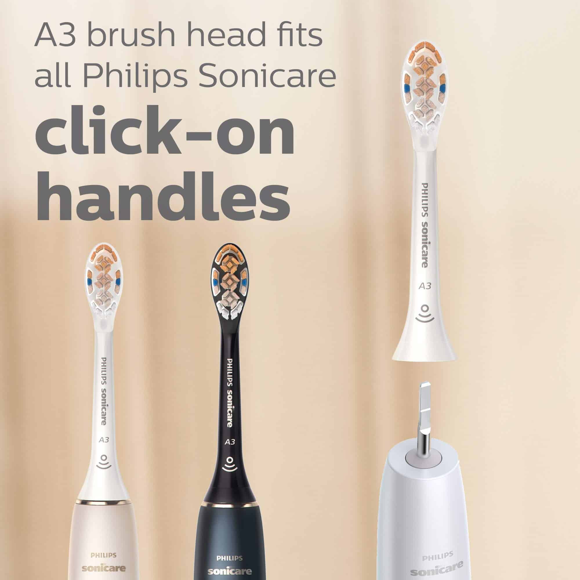 Philips Sonicare Genuine A3 Premium All-in-One Replacement Toothbrush Heads, 2 Brush Heads - Image 6