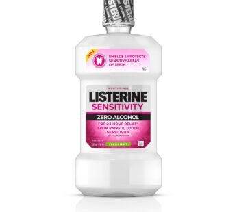 Listerine, Zero Alcohol Mouthwash 24hour Relief for Painful Tooth Sensitivity, fresh mint,