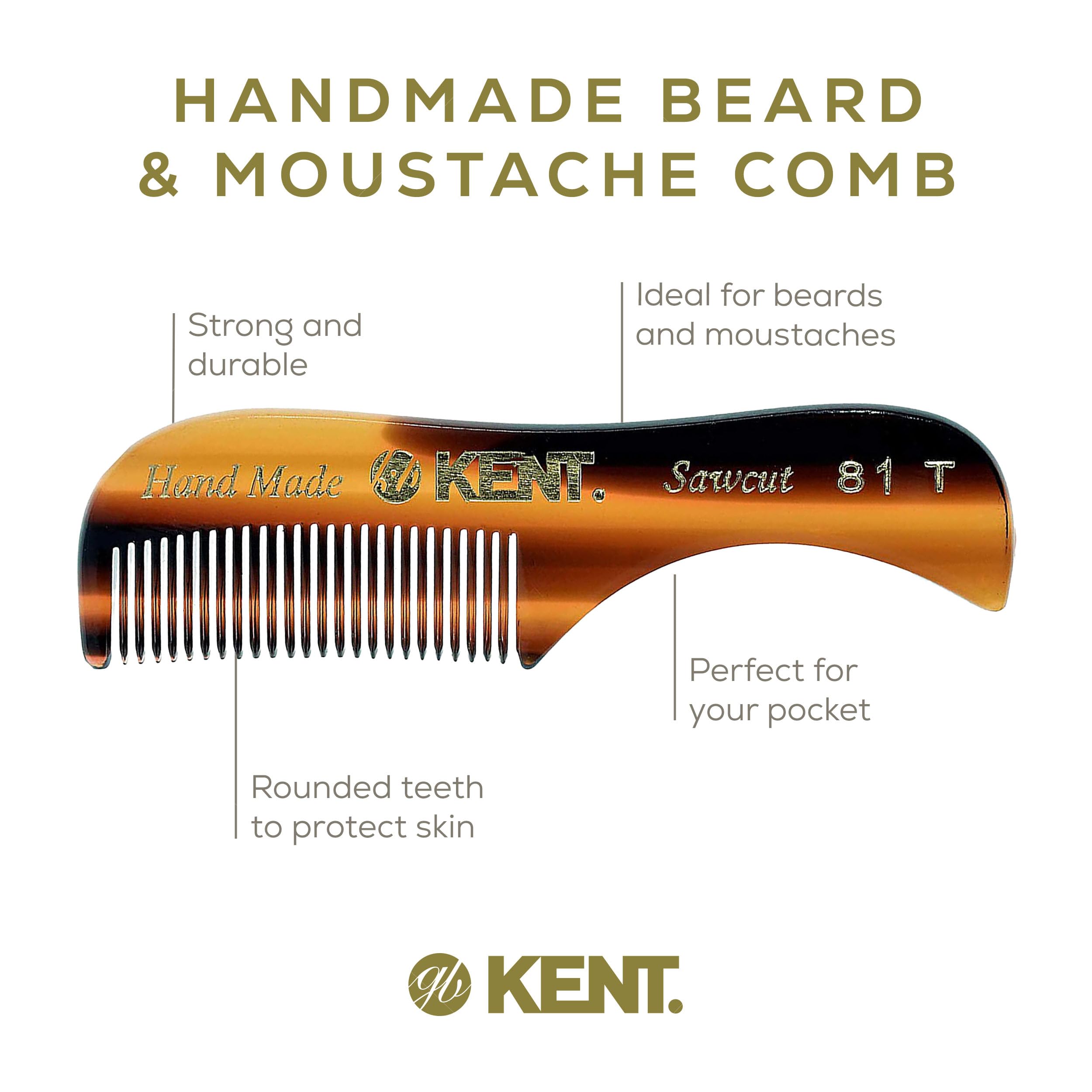 KENT 81T "Freddie" Handmade Beard Mustache Comb - Extra Small. Unbreakable Fine Toothed Be - Image 4