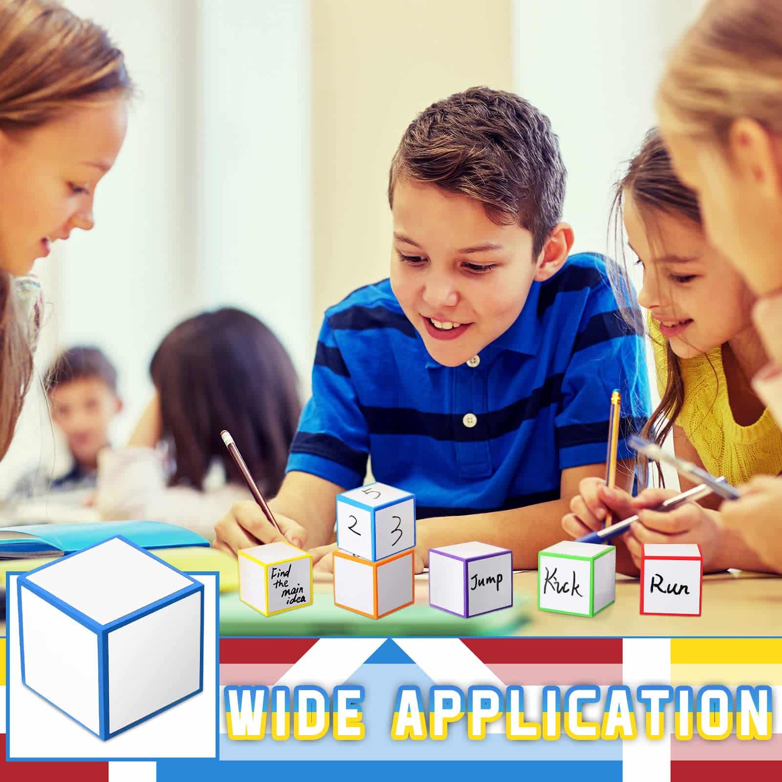 Dry Erase Blocks Foam Blank Dice Assorted Colors Dinner Decider Dice Small Dry Erase Cubes - Image 4