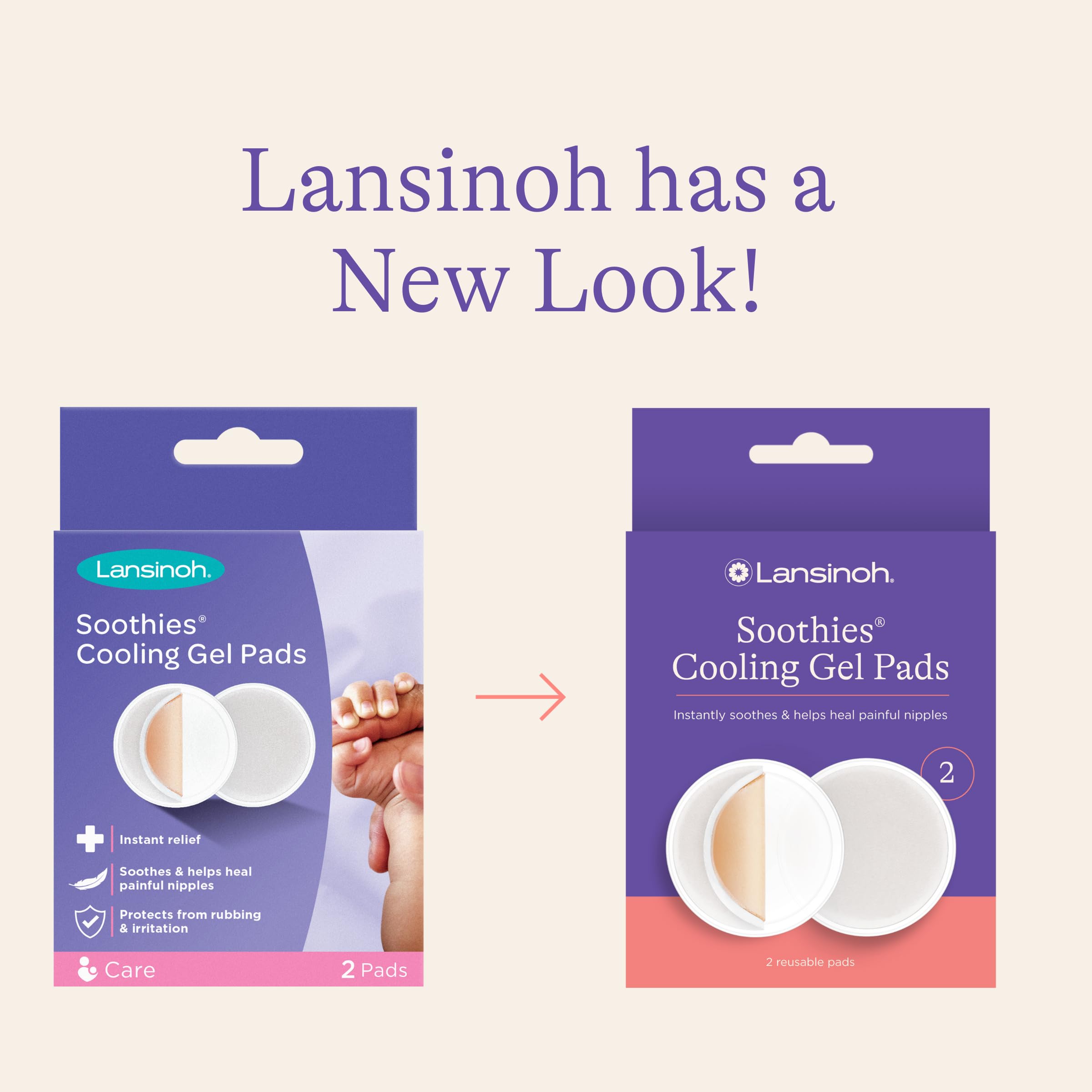 Lansinoh Soothies Cooling Gel Pads, Breastfeeding Essentials, Provides Cooling Relief for - Image 2