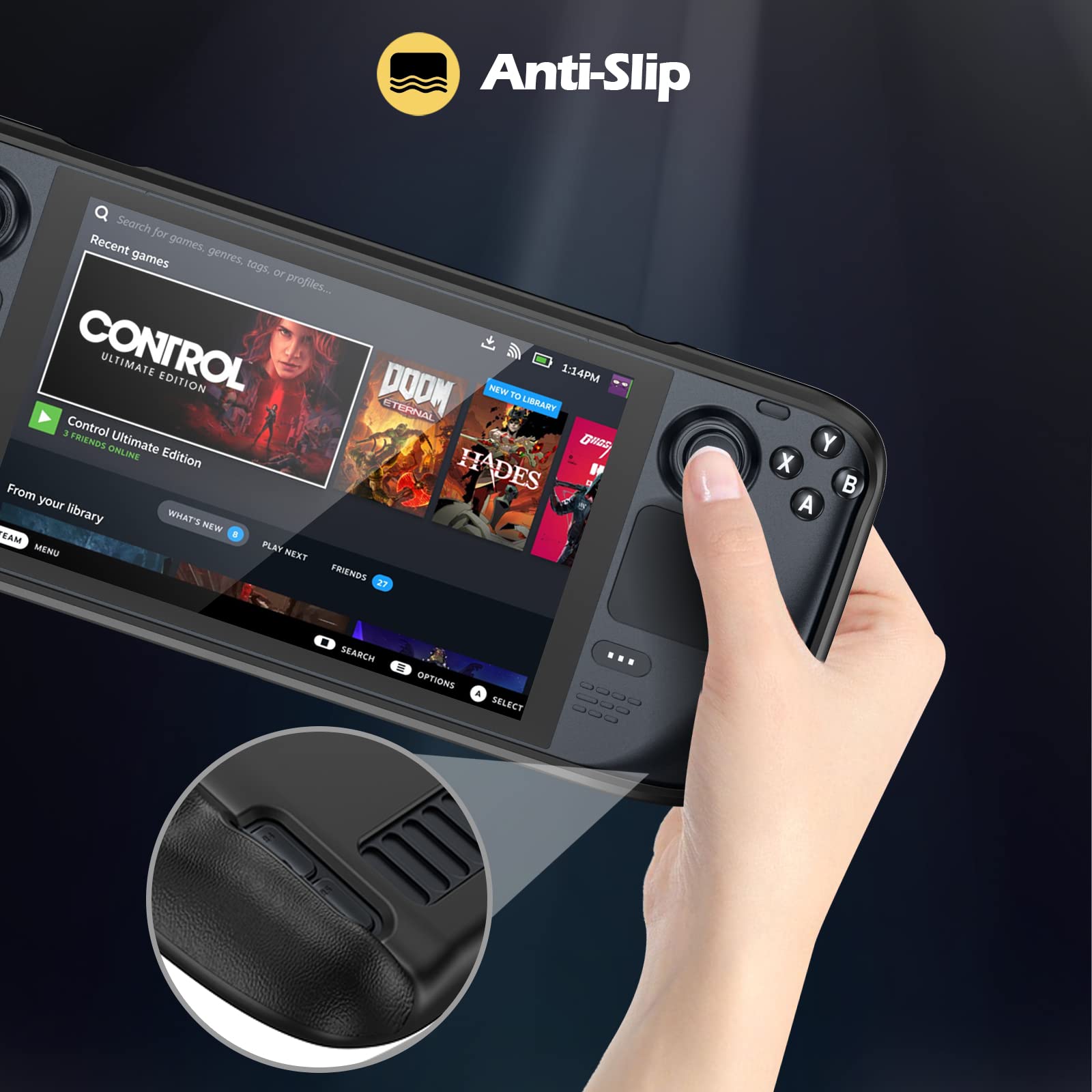 ProCase Upgraded Flip Case for Steam Deck/Steam Deck OLED with Front Cover 2023, Protectiv - Image 2