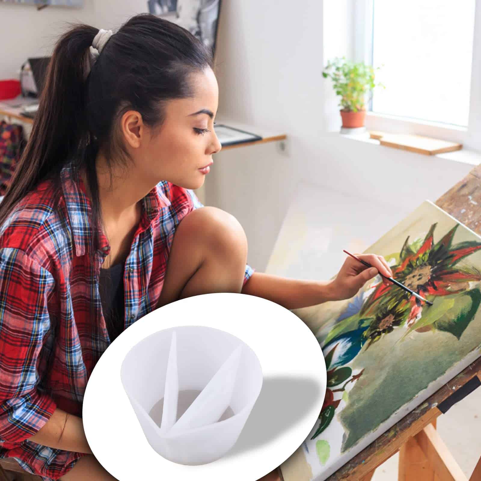 Split Cup for Paint Pouring Fluid Art Silicone Split Cup Resin Pouring Painting Tools DIY - Image 4