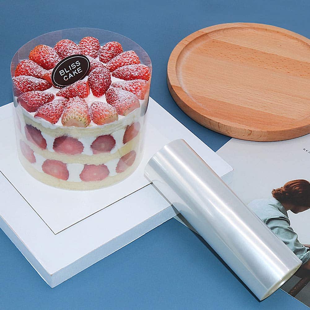 6 Inch Cake Collars, BYKITCHEN Acetate Sheets for Cake, Transparent Collar Acetate Roll, C - Image 5