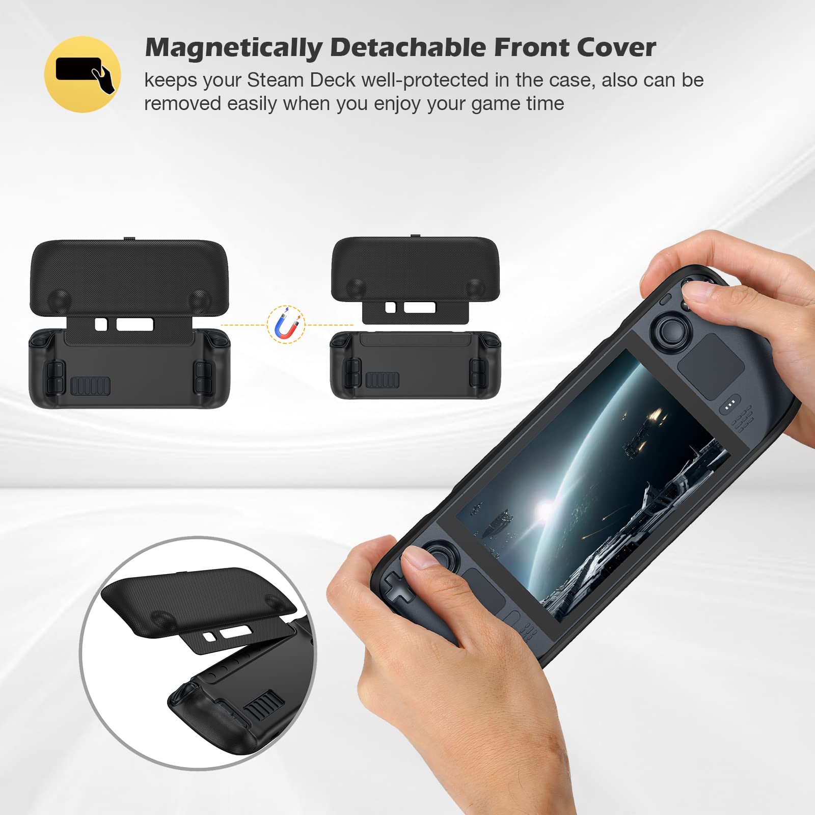 ProCase Upgraded Flip Case for Steam Deck/Steam Deck OLED with Front Cover 2023, Protectiv - Image 4