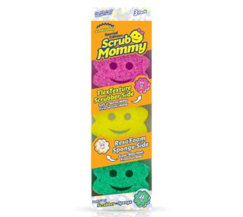 Scrub Daddy Sponge Set – Scrub Mommy Power Flower Dual- Sided Sponge and Scrubber – Non Sc