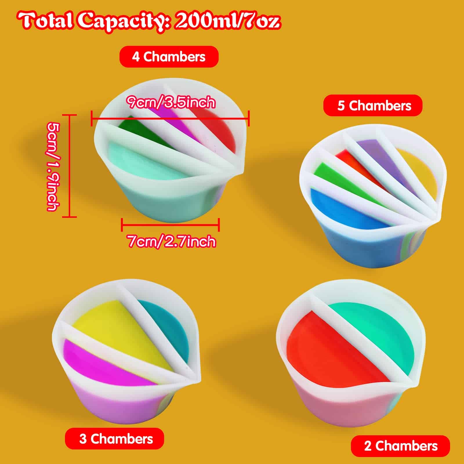 Split Cup for Paint Pouring Fluid Art Silicone Split Cup Resin Pouring Painting Tools DIY - Image 6