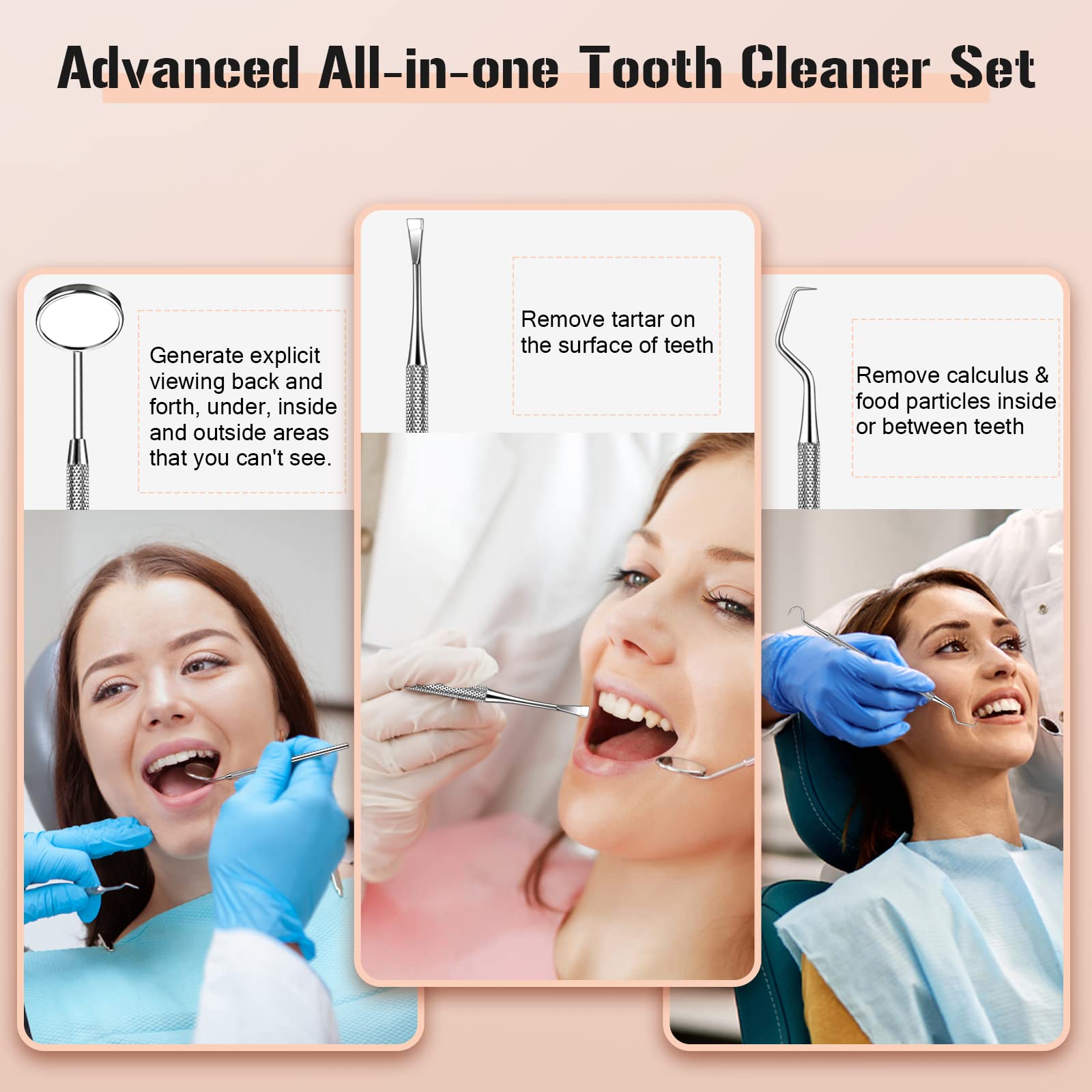 Plaque Remover for Teeth, Electric Tooth Cleaner Tartar Remover for Teeth with LED Light,4 - Image 5