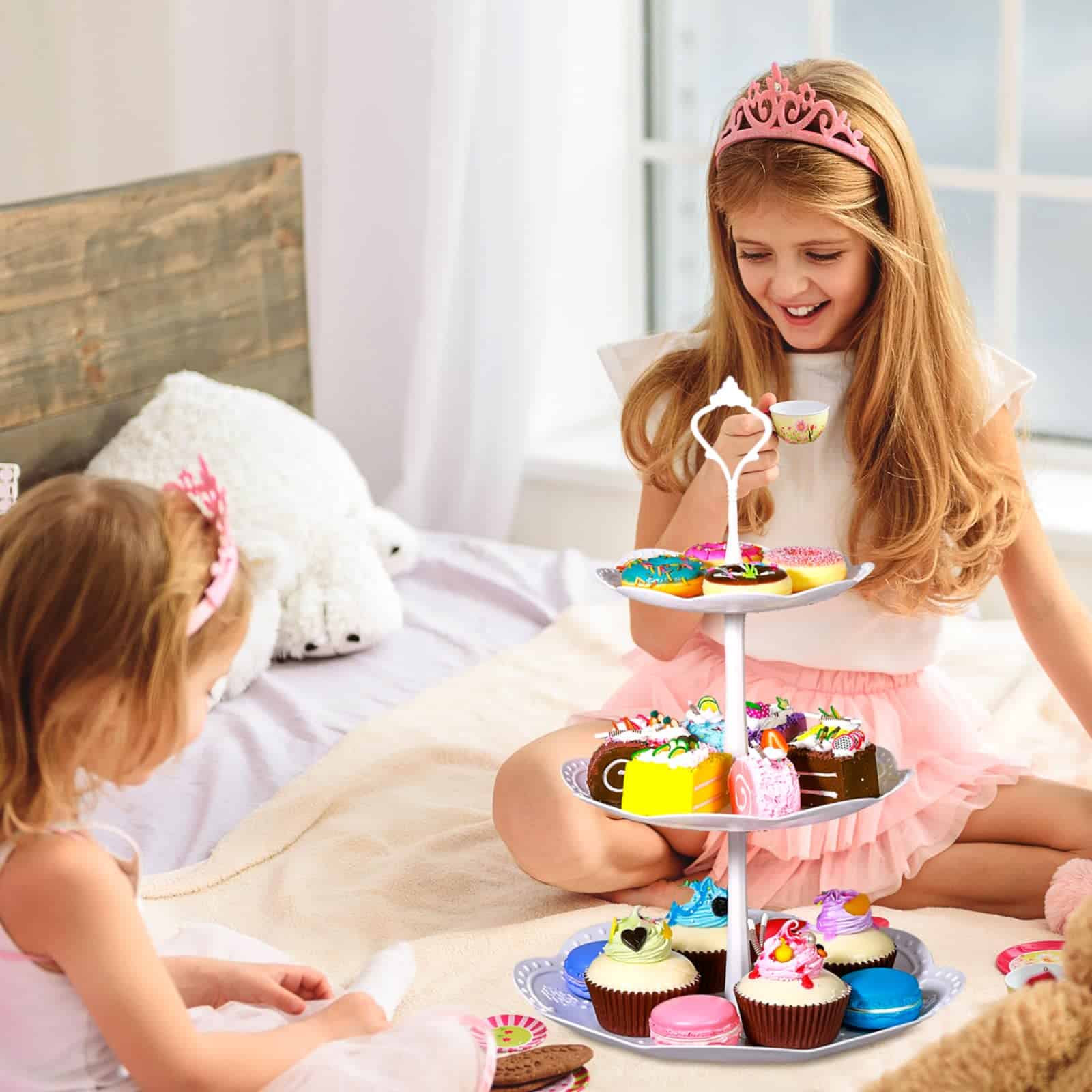 16 Pcs Fake Food Realistic Artificial Toy Donuts Cupcake Fake Slice Cake Artificial Simula - Image 5