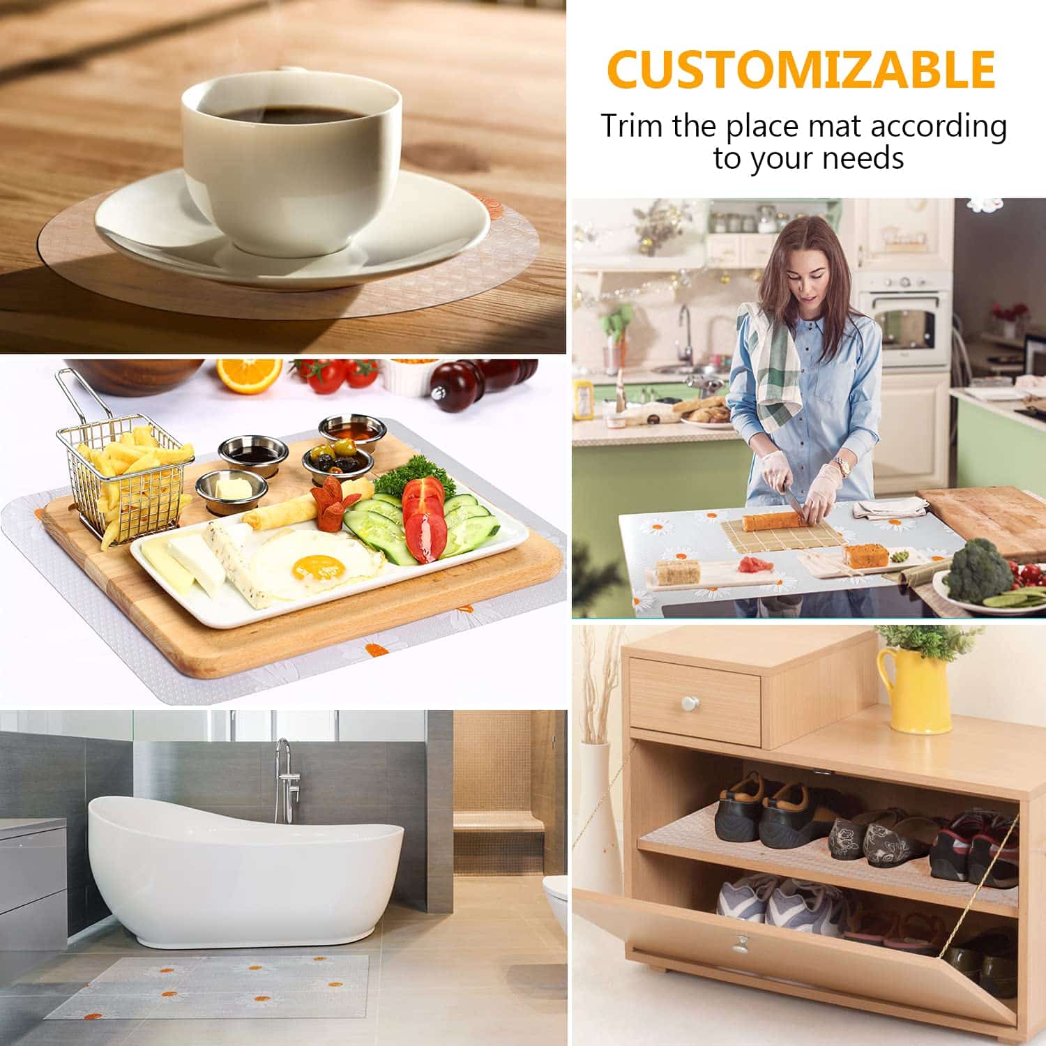 INNOLITES Shelf Liner, Non-Slip Shelf Liners for Kitchen Cabinets, Waterproof Non-Adhesive - Image 7