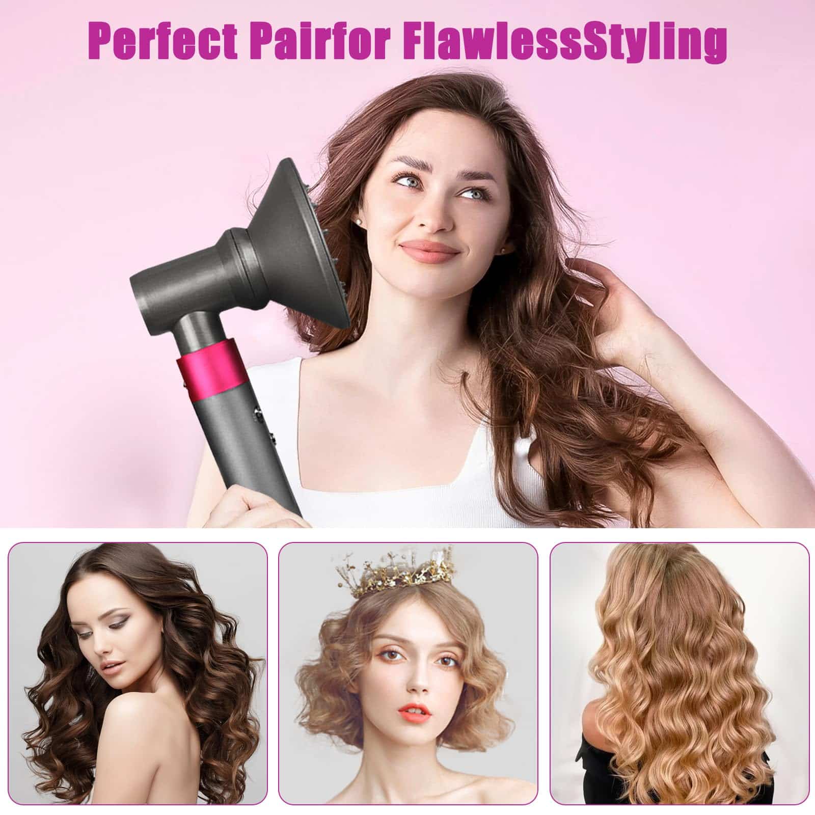 Hair Diffuser Attachment Nozzles for Dyson Supersonic Hair Dryer HD01 HD02 HD03 HD04 HD08 - Image 5