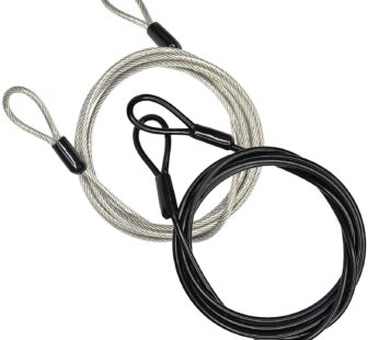 100CM/3.3ft 3mm Outdoor Travel Security Cable Lock,Braided Steel Coated Safety Cable Lugga