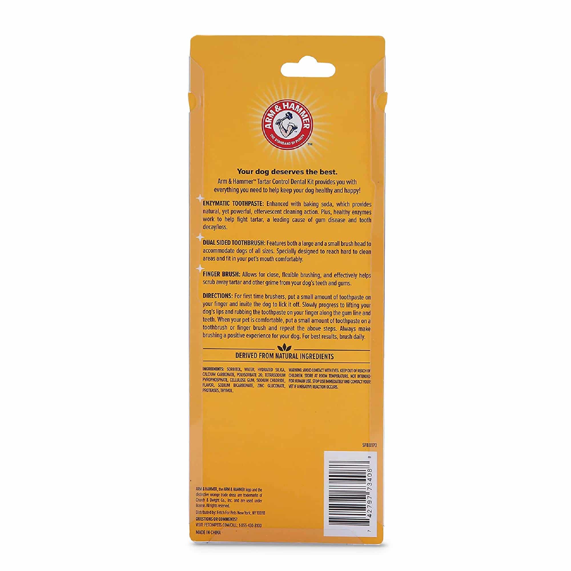 Arm & Hammer for Pets Tartar Control Kit for Dogs | Contains Toothpaste, Toothbrush & Fing - Image 6
