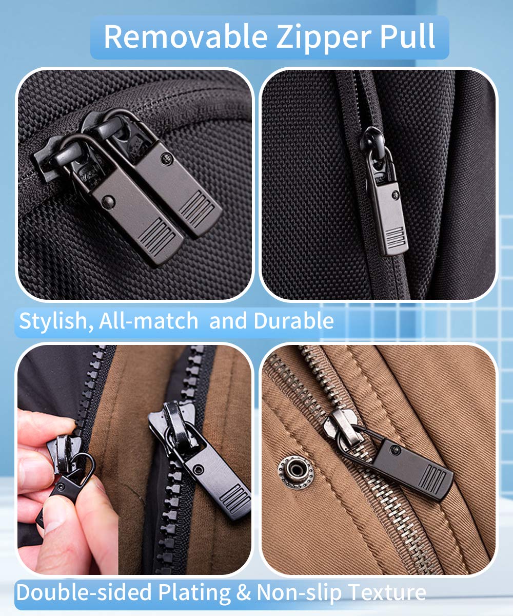 Zipper Pull, Universal Zipper Pull Replacement Kit, Removable Zipper Pulls Tab Replacement - Image 5