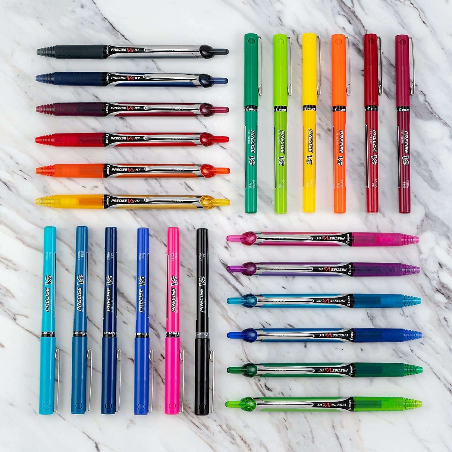 PILOT Precise V5 RT Refillable & Retractable Liquid Ink Rolling Ball Pens, Extra Fine Poin - Image 4