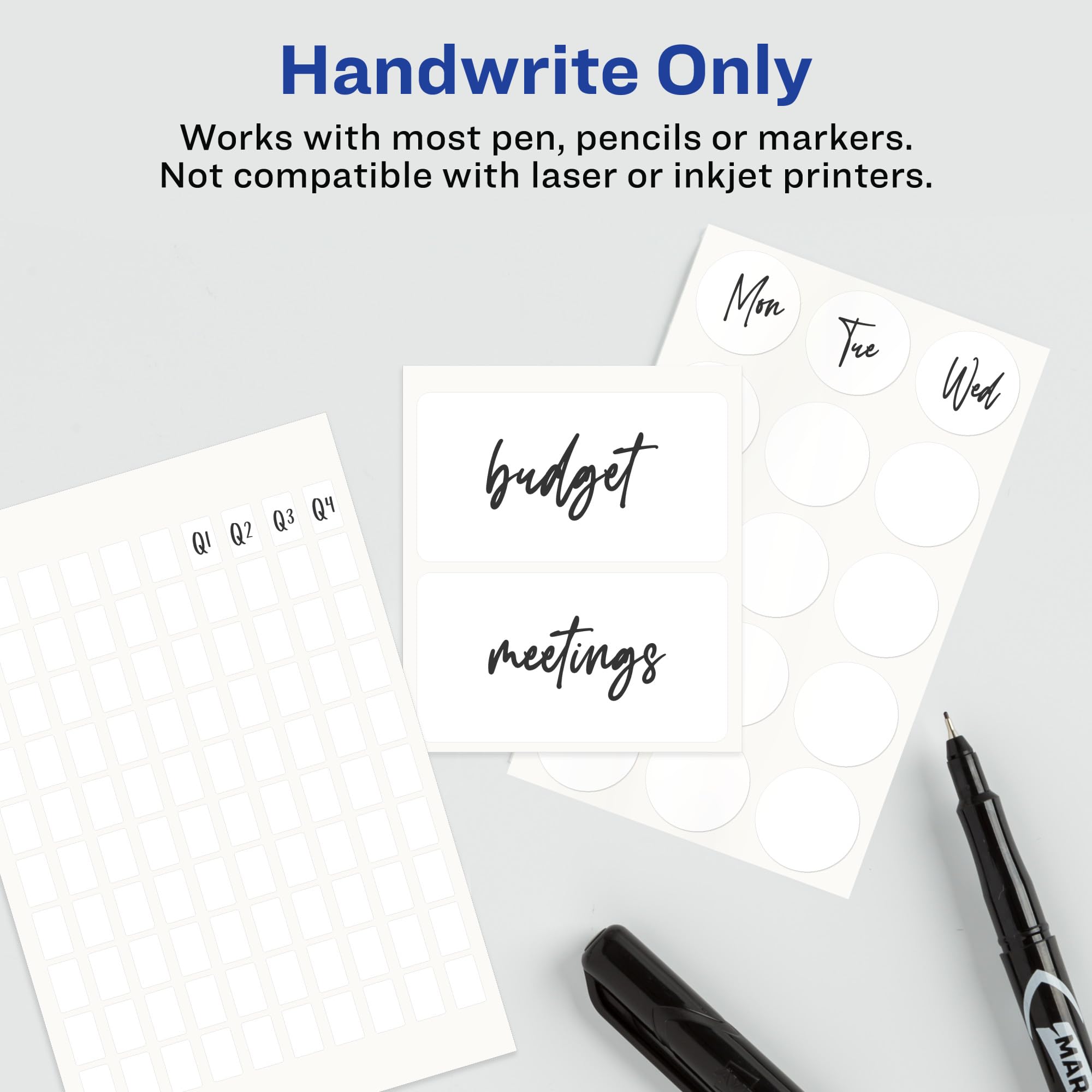 Avery Multi-Use Removable Labels, 1/2" x 3/4", White, Non-Printable, 525 Blank Labels Tota - Image 3