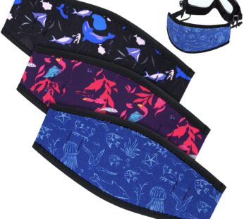 Skylety 3 Pieces Neoprene Mask Straps Cover Diving Mask Straps Neoprene Mask Dive Hair Pro