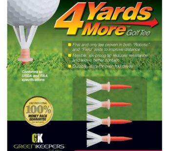 4 Yards More Golf Tees – 1 3/4″ Short Tee (4 Red Tees)