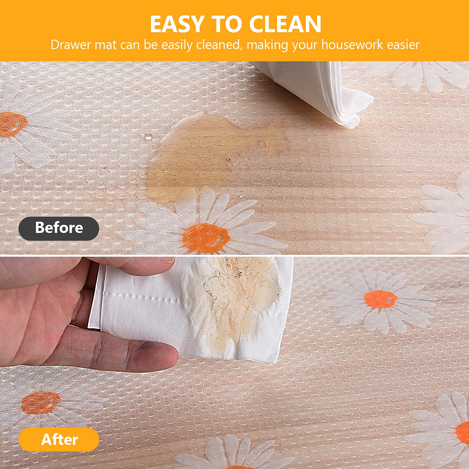 INNOLITES Shelf Liner, Non-Slip Shelf Liners for Kitchen Cabinets, Waterproof Non-Adhesive - Image 2
