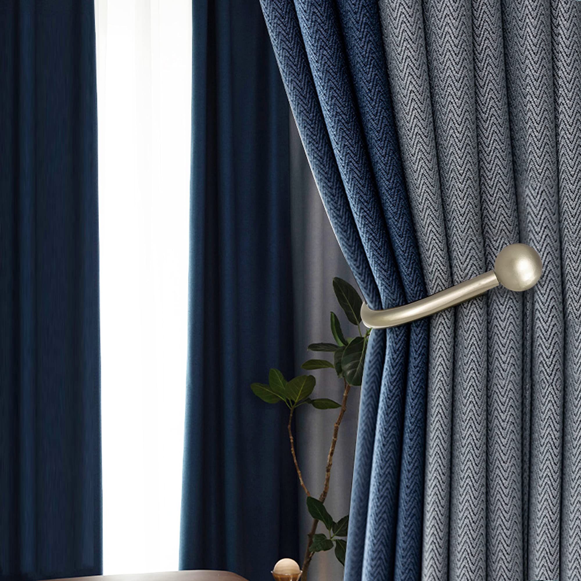 Curtain Holdback, 2 Pcs Wall Mounted Drapery Tiebacks with Screws, Heavy Duty Metal Decora - Image 6