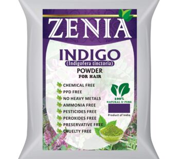 Zenia Indigo Powder Hair & Beard Dye Color | 100 Grams (3.5 ounce) | 100% Natural Hair Dye