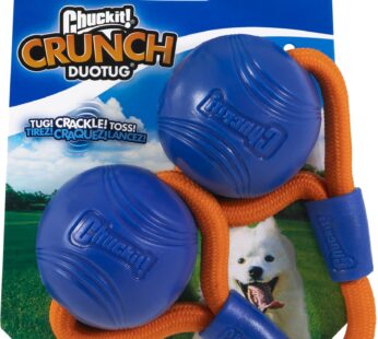Chuckit! Crunch Ball Dog Toy, Medium, Duo Tug, for All Breed Sizes