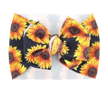 LDDCX 7″ Sunflower bow baby headband Festival Headwrap Hair Accessories.(FD33) (D)