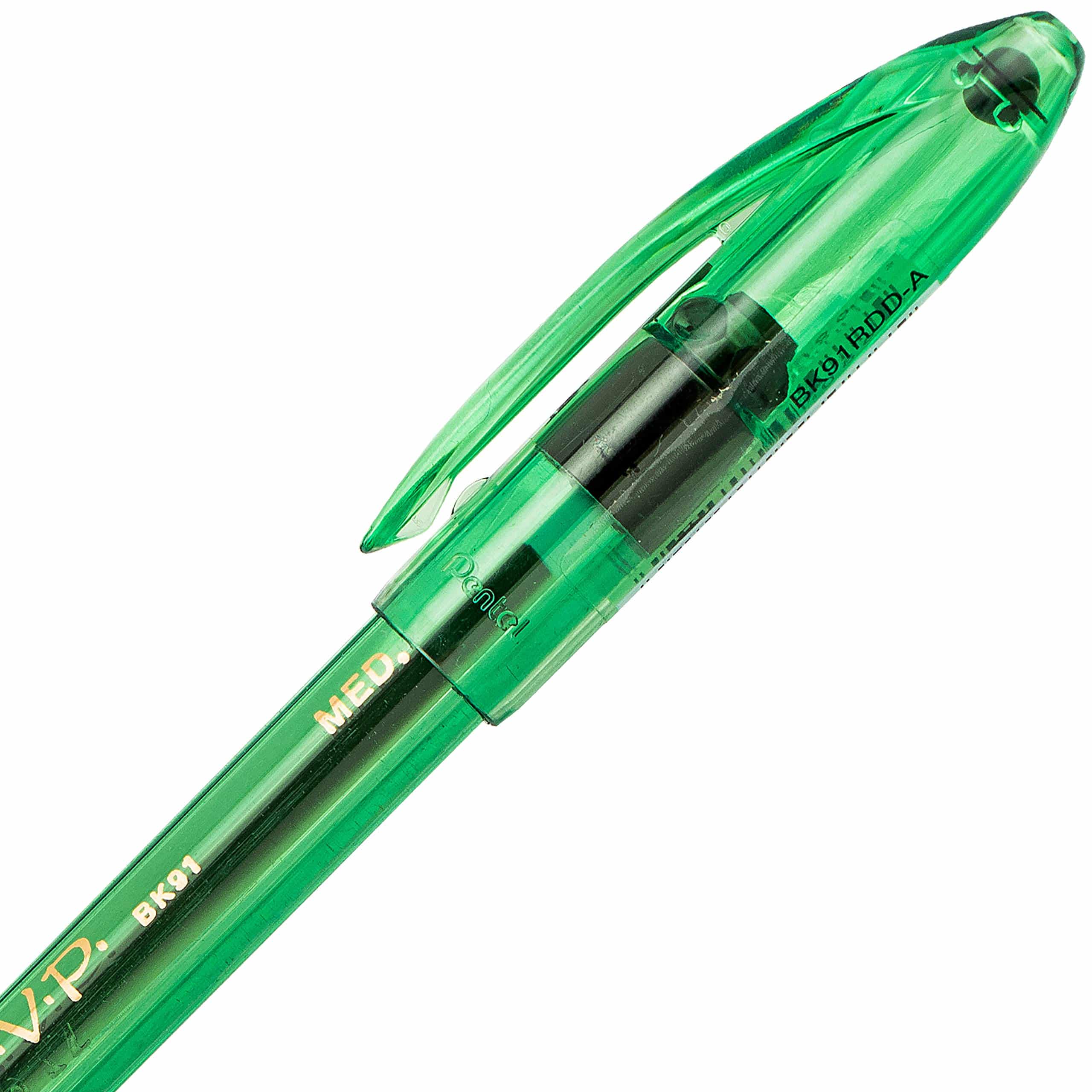 Pentel R.S.V.P. Razzle-Dazzle Ballpoint Pen, Medium Line, Green Barrel, Black Ink, Box of - Image 4
