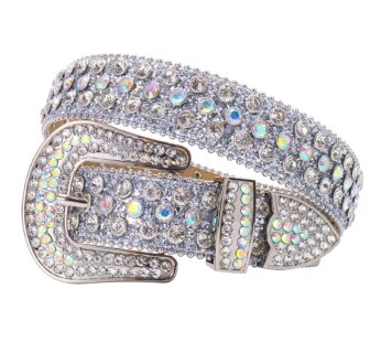 TINIDI Luxury Strap Men Women Rhinestones Belt Western Bling Bling Crystal Diamond Studded