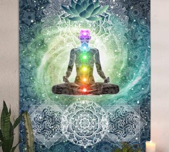 Chakra Vertical Tapestry, Seven Chakra Yoga Meditation Zen Decor Tapestry Wall Hanging for