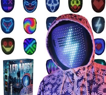 Depointer Life Led Mask with Gesture Sensing,Unisex LED Lighted Face Transforming Mask for