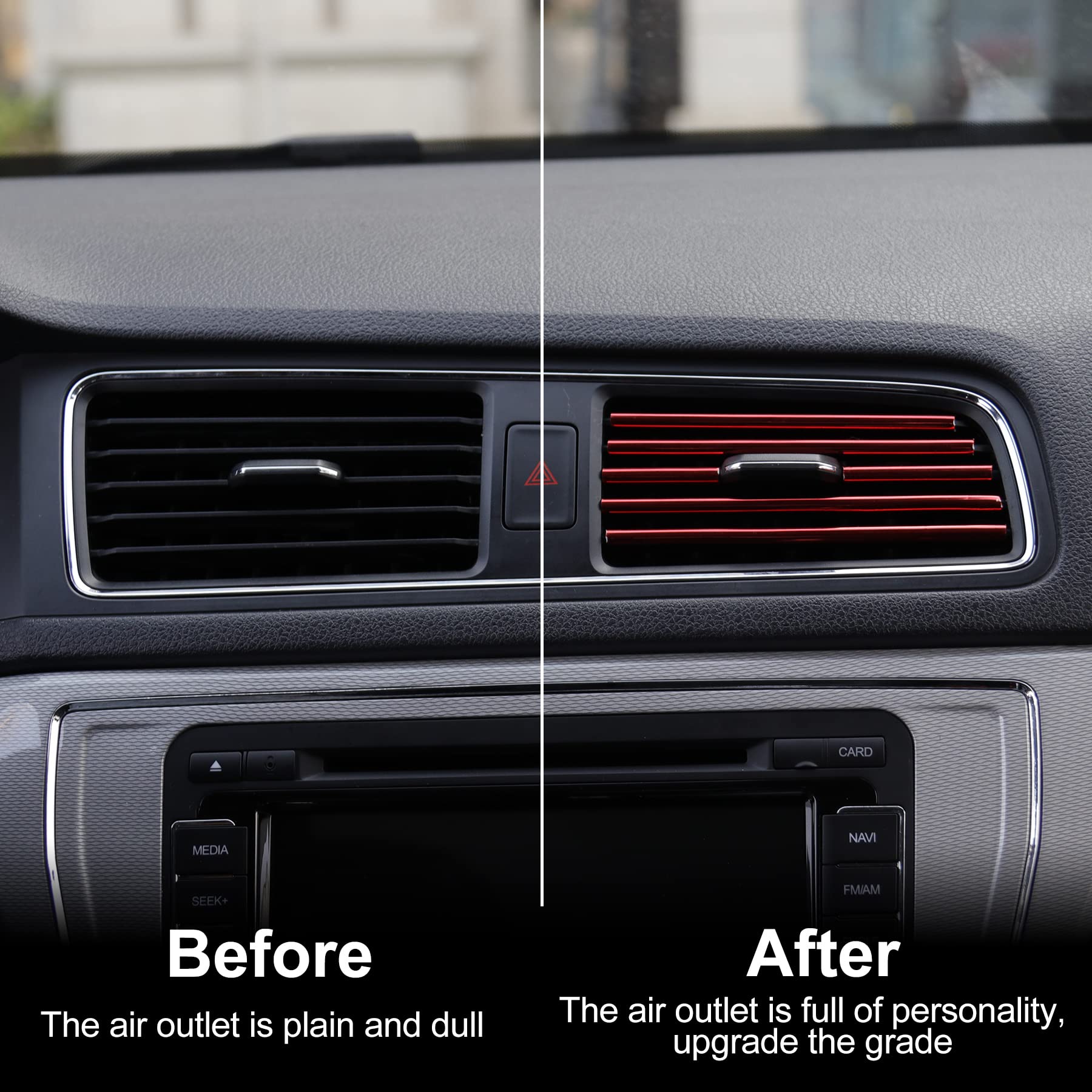 SINGARO 20 Pieces Car Air Conditioner Air Outlet Decorative Strips, Bendable DIY, Universa - Image 5