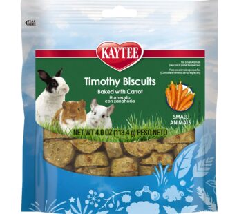 Kaytee Timothy Biscuits Baked Treat for Pet Guinea Pigs, Rabbits & Other Small Animals, Ca