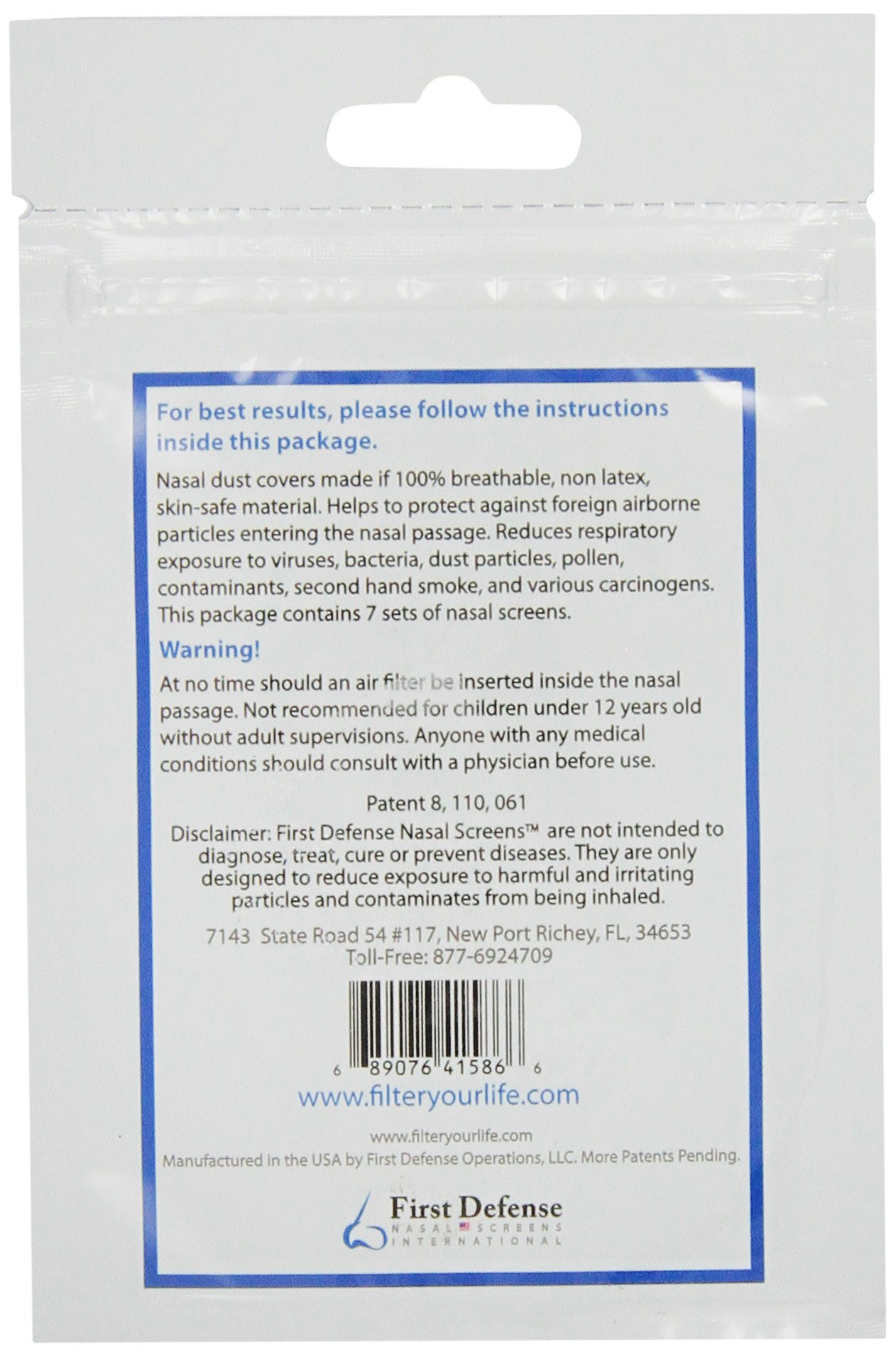 First Defense Nasal Screens, 7-Sets Per Pack - Image 2