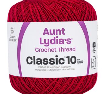 Coats Crochet Classic Crochet Thread, 10, Cardinal
