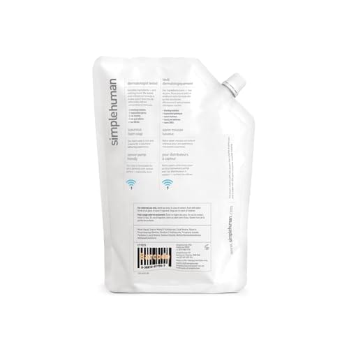 simplehuman Moisturizing Liquid Hand Soap Refill Pouch, 34 Fl Oz (Pack of 1), Fragrance Free, Count - Image 2