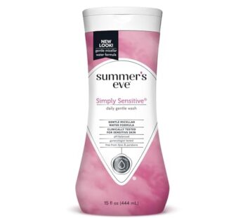 Summer’s Eve Simply Sensitive Daily Gentle All Over Feminine Body Wash, Removes Odor, Feminine Wash pH Balanced, 15 fl oz
