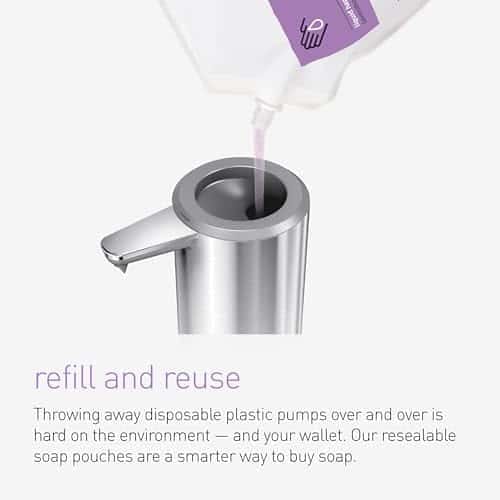 simplehuman Moisturizing Liquid Hand Soap Refill Pouch, 34 Fl Oz (Pack of 1), Fragrance Free, Count - Image 8