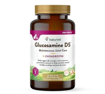 NaturVet Glucosamine DS Level 1 Maintenance Care Hip & Joint Support Pet Supplement for Dogs & Cats ?Glucosamine, Chondroitin, Antioxidants ?Supports Cartilage, Joint Function ? 150 Ct.