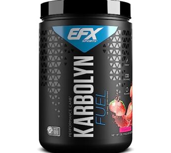 EFX Sports Karbolyn Fuel | Fast-Absorbing Carbohydrate Powder | Carb Load, Sustained Energy, Quick Recovery | Stimulant Free | 18 Servings (Strawberry)
