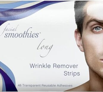 Smoothies Long Wrinkle Patches for Face Overnight – Facial Patches for Forehead Fine Lines, 48 Count per Box (1.5+ Month Supply) – Made in the USA