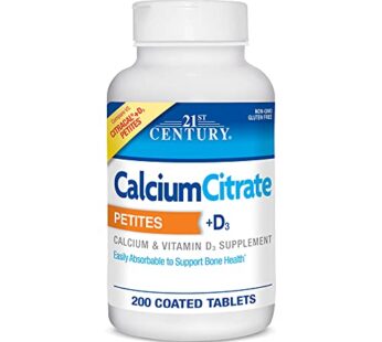 21st Century Calcium Citrate + D3 Petites Coated Tablets 200 ea