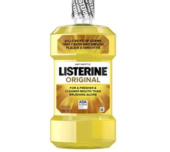 Listerine Original Oral Care Antiseptic Mouthwash with Germ-Killing Formula to Fight Bad Breath, Plaque and Gingivitis, 500 mL ( Packs of 3)